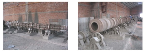 圖1 托輪式離心成型方法