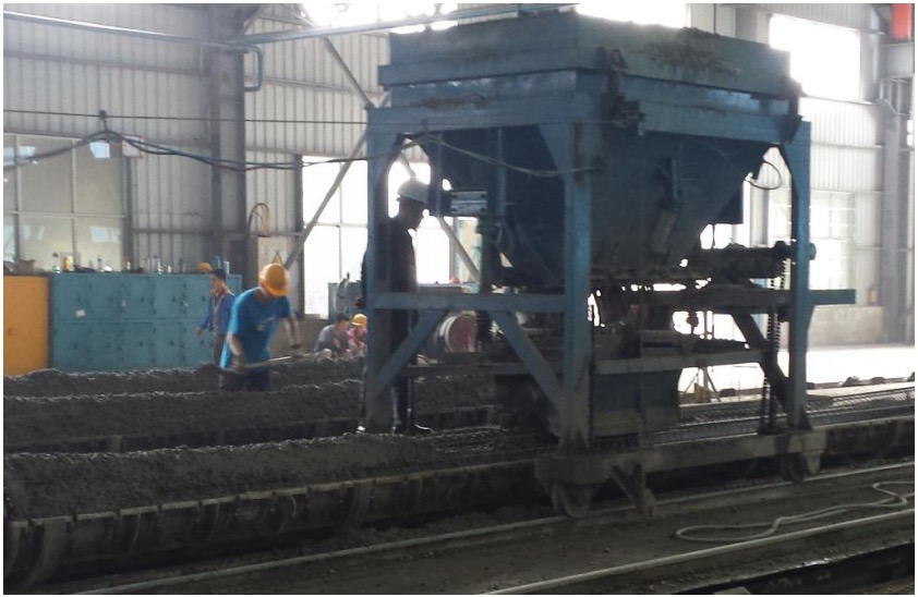 無擋板移動喂料車圖